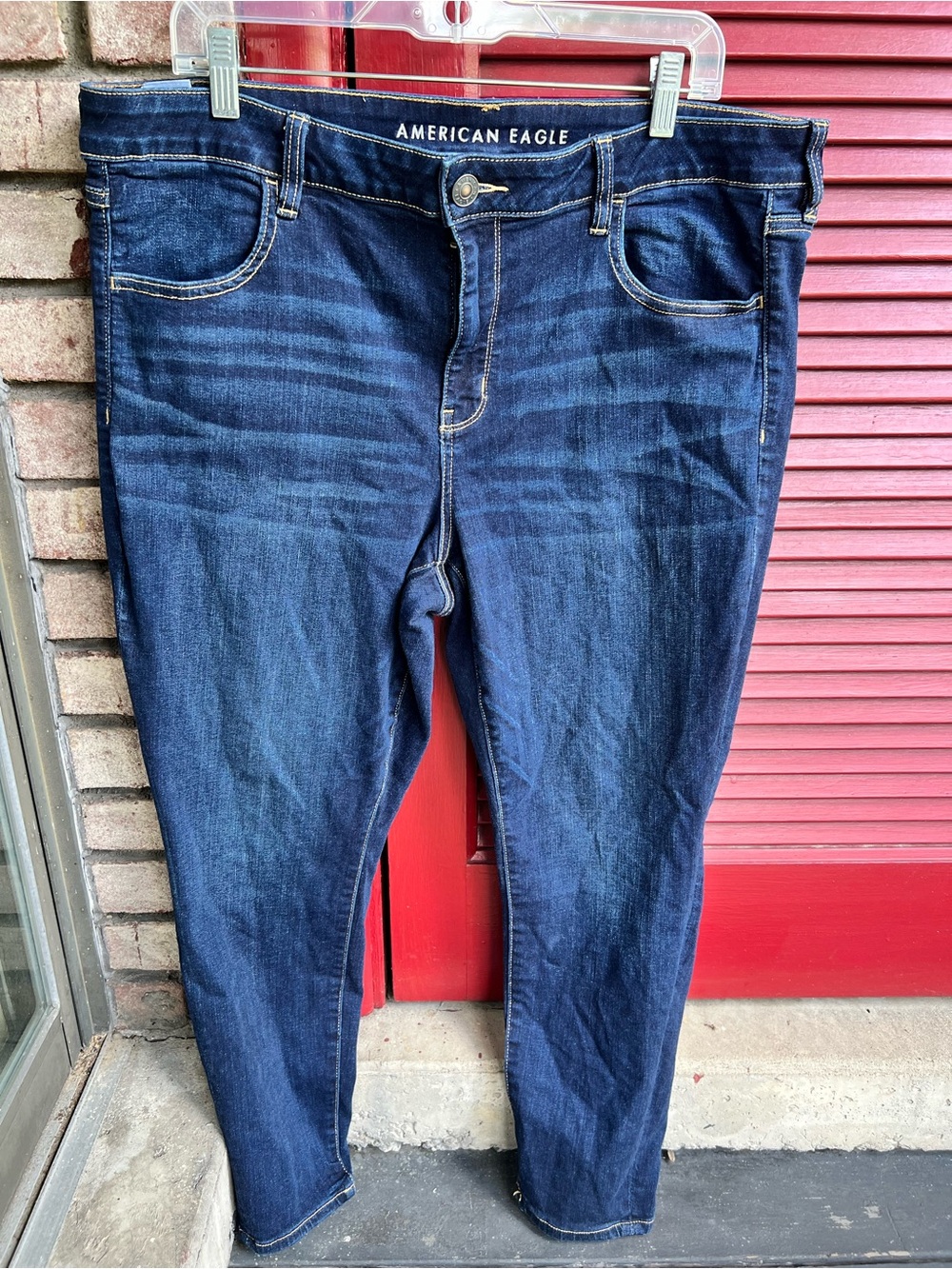 American Eagle Next Level Stretch Women’s Dark Blue Jegging Jeans Size 20 Short